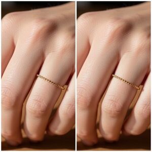 💛SET OF 2 ELEGANT GOLD CHAIN RINGS💛